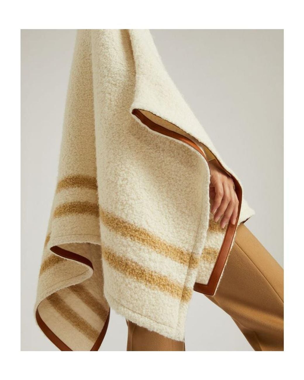 Loro Piana Natural Striped Cloak