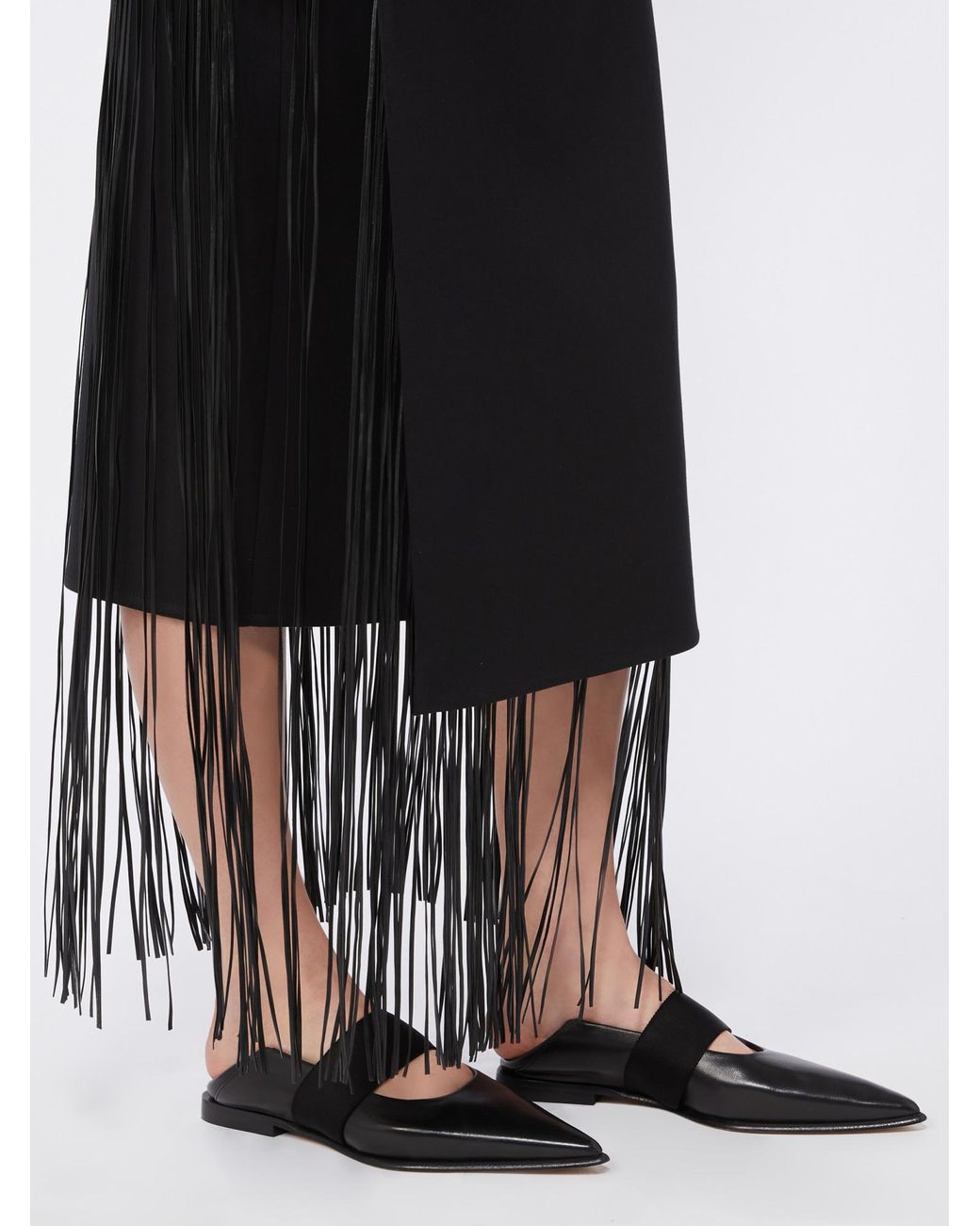 Sportmax Black Fringed Skirt