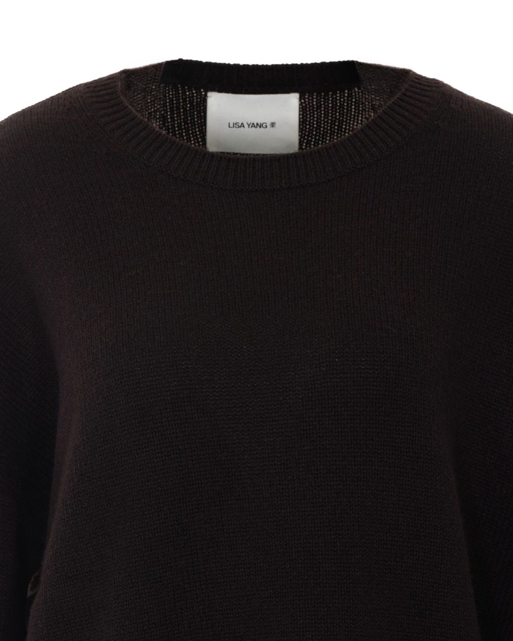 Lisa Yang Black Mila Crewneck Knitted Jumper