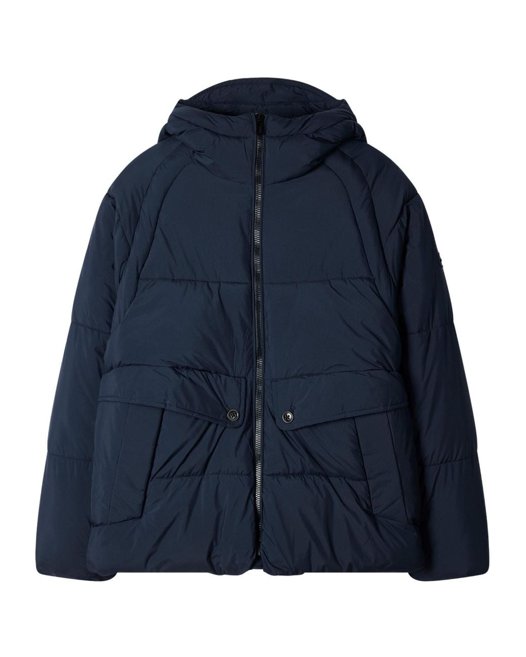 Paul Smith Blue Hooded Quilted Puffer Jacket for men