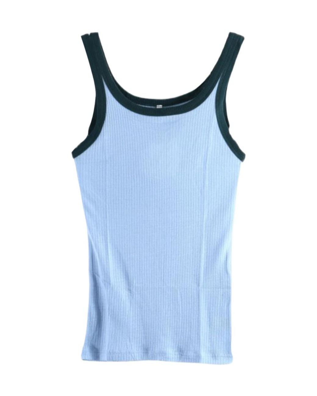 Baserange Blue Racer Ribbed-Knit Tank Top