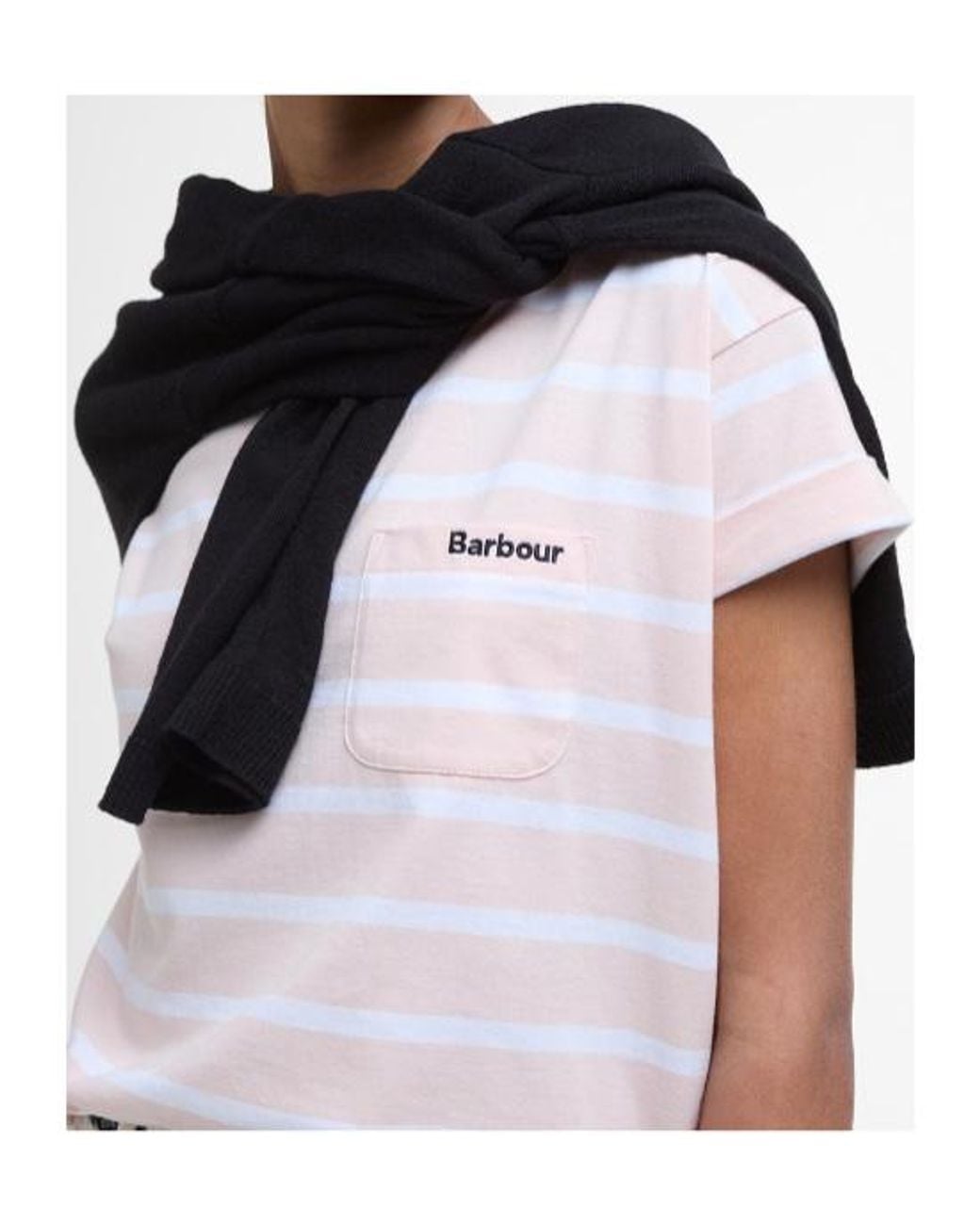 Barbour Pink Otterburn Stripe T-Shirt
