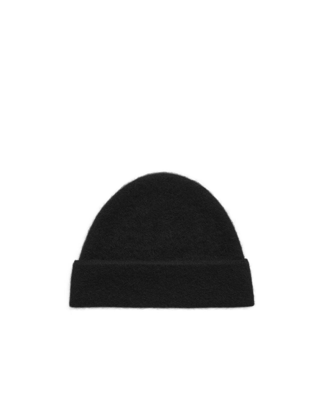 Totême Black Brushed Cashmere Beanie