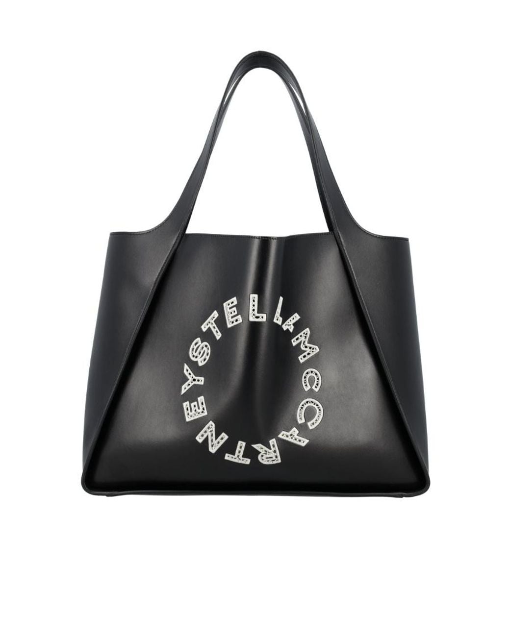 Stella McCartney Black Logo-Print Tote Bag