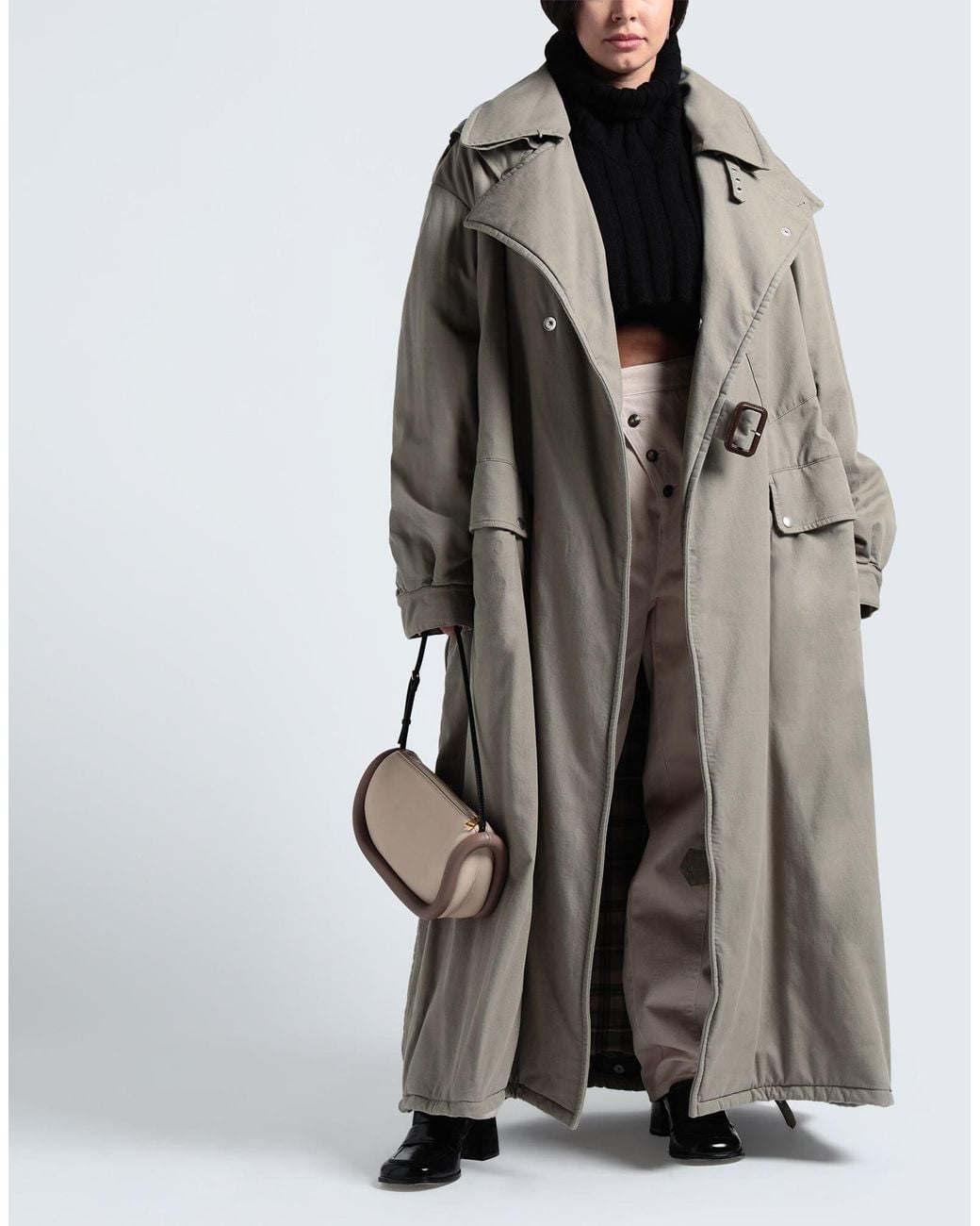 Maison Margiela Natural Solid Color Trench Coat