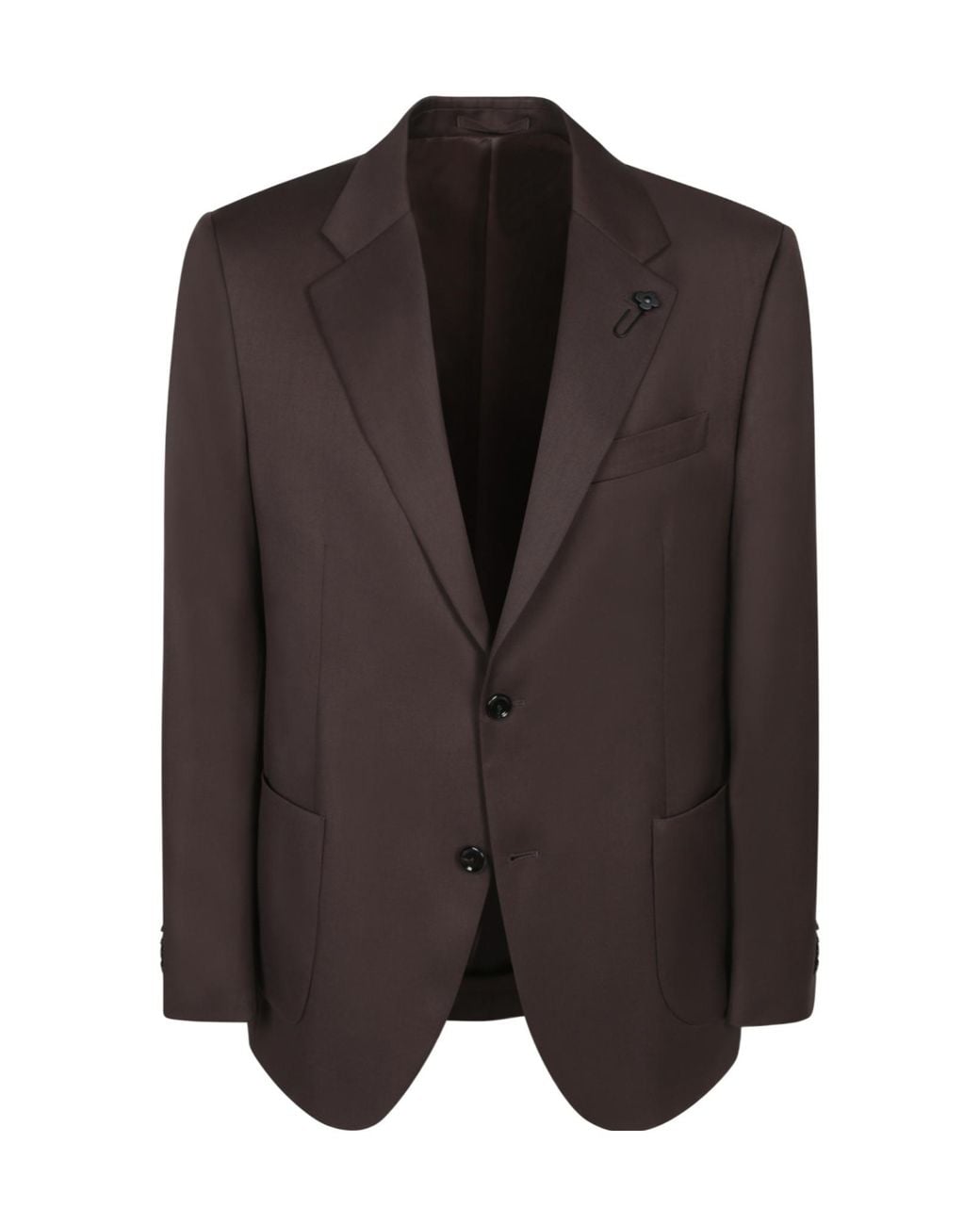 Lardini Black Notch Lapel Single-Breasted Jacket for men