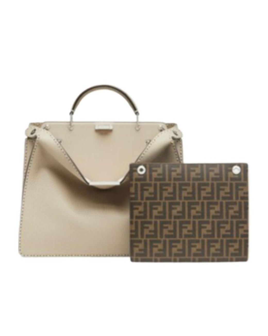 Fendi Metallic Peekaboo Medium Tote Bag for men