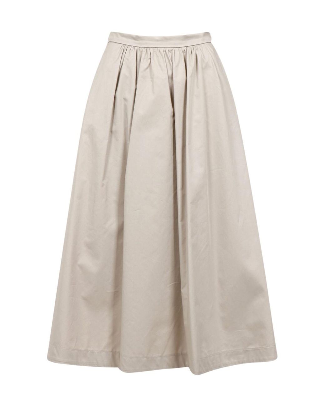 Kaos Natural Flared Midi Skirt