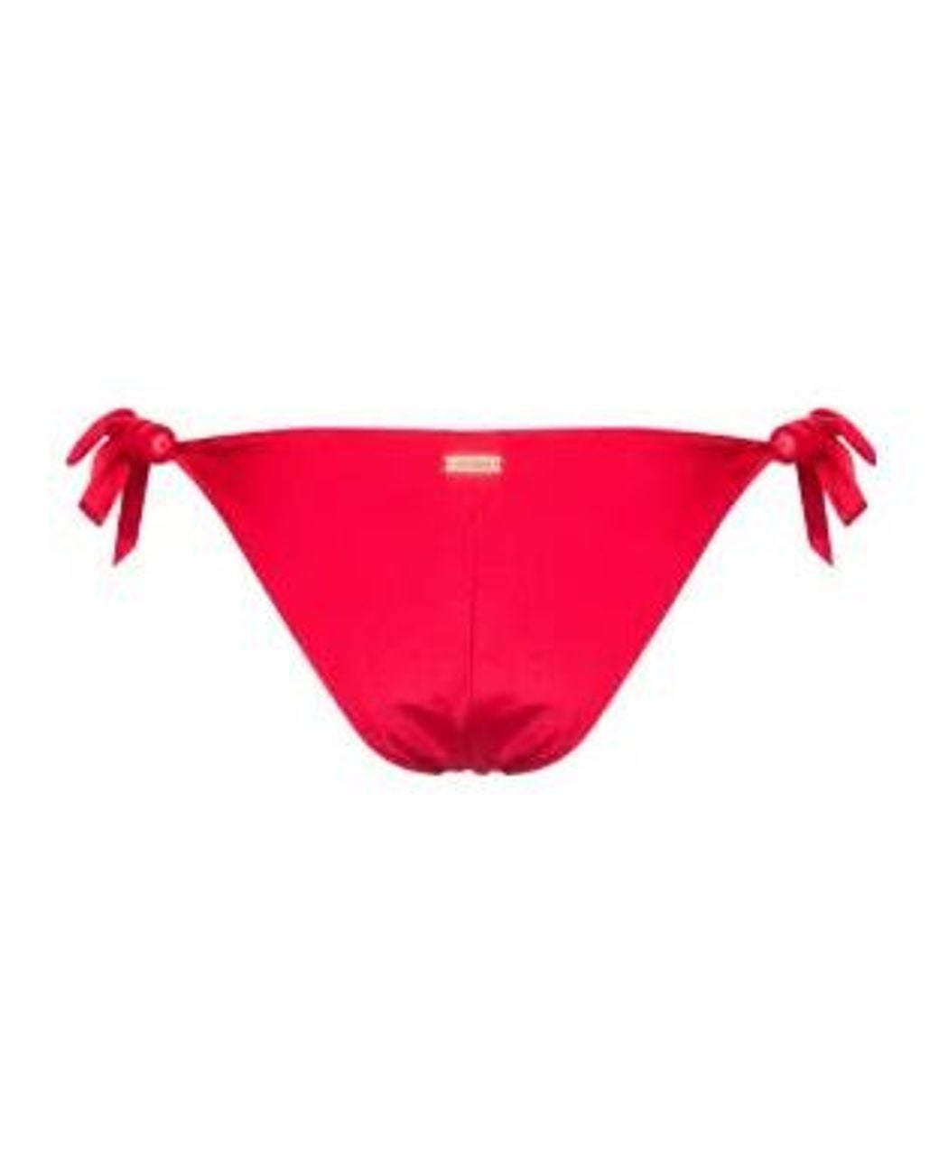 Cult Gaia Red Euphrasia Beaded Bikini Bottoms