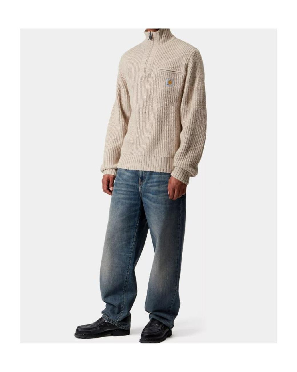 Carhartt Natural Carhartt Detroit Half Zip Sweater for men