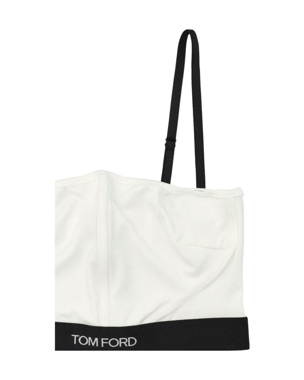 Tom Ford White Logo-Band Top