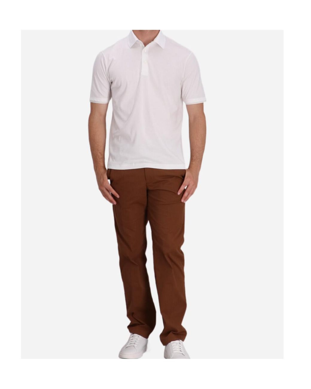 Herno White Cotton Polo Shirt for men