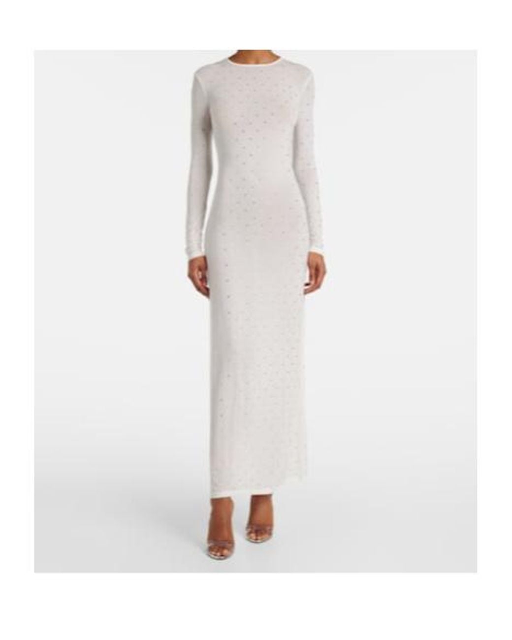 Rabanne White Bridal Crystal-Embellished Maxi Dress
