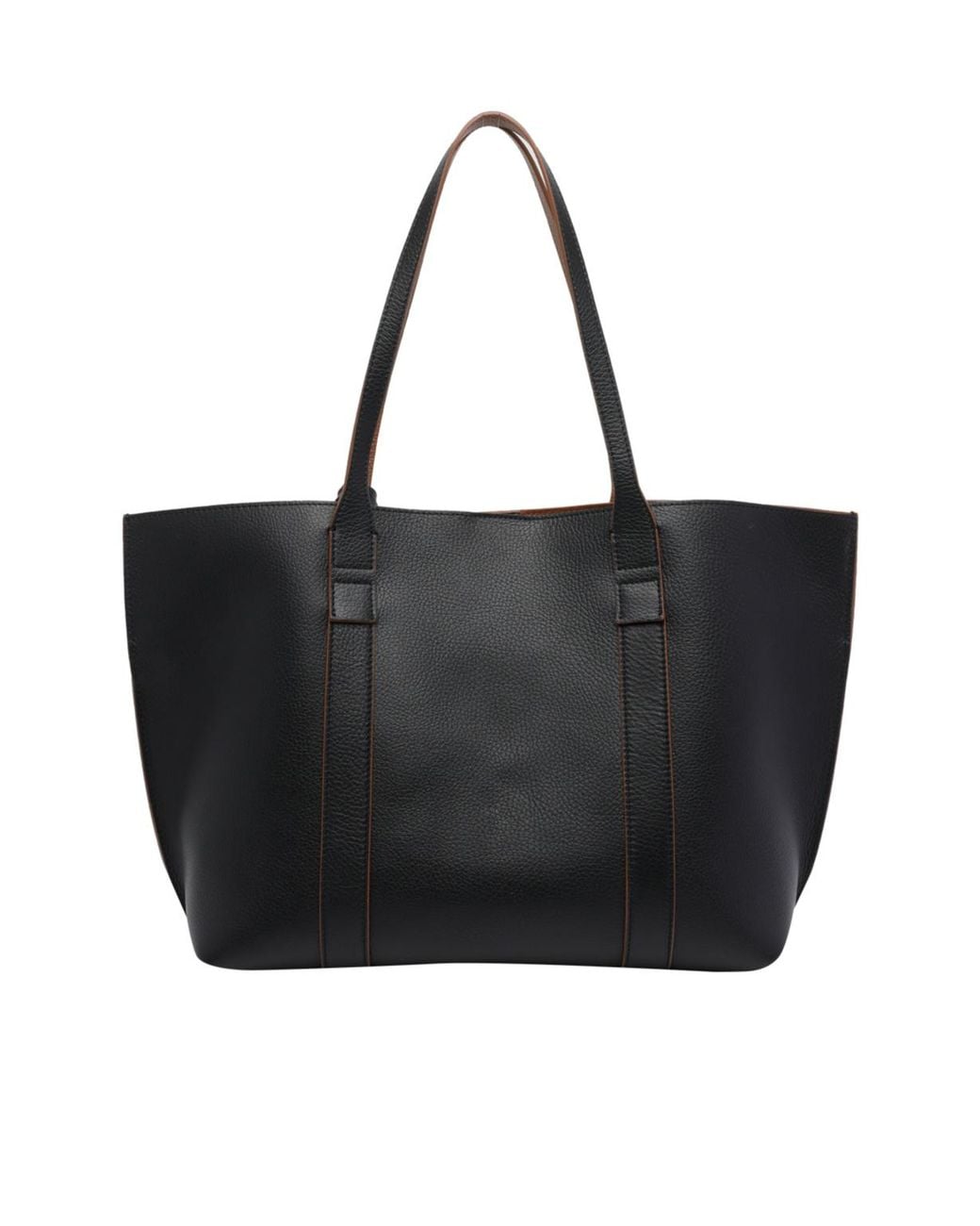 Hogan Black Hanging Accent Script Top Handle Bag
