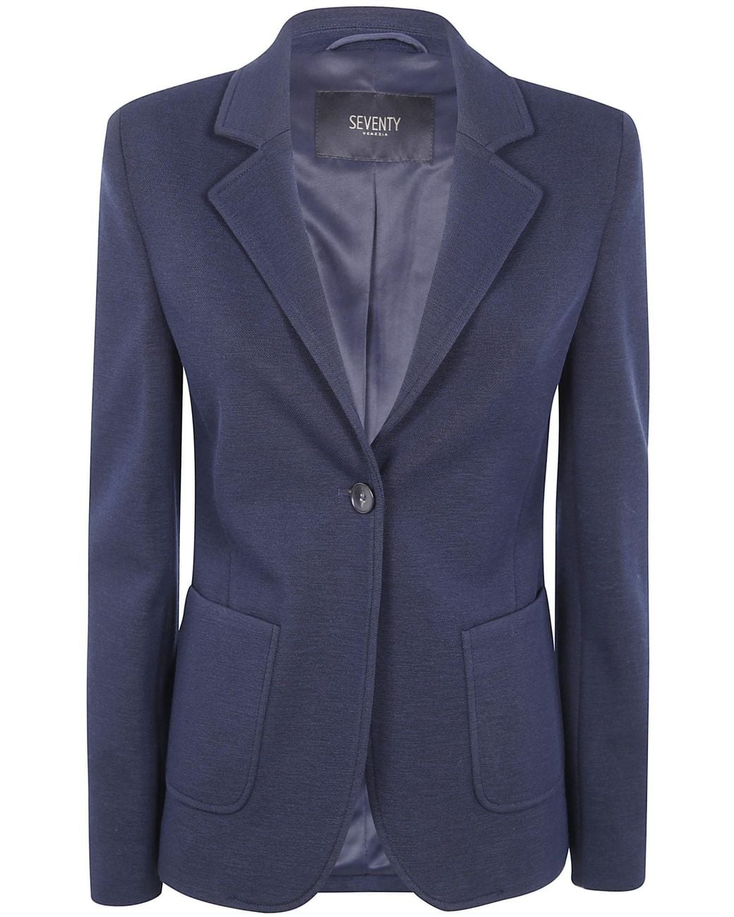 Seventy Black Single-Breasted Stretch Blazer
