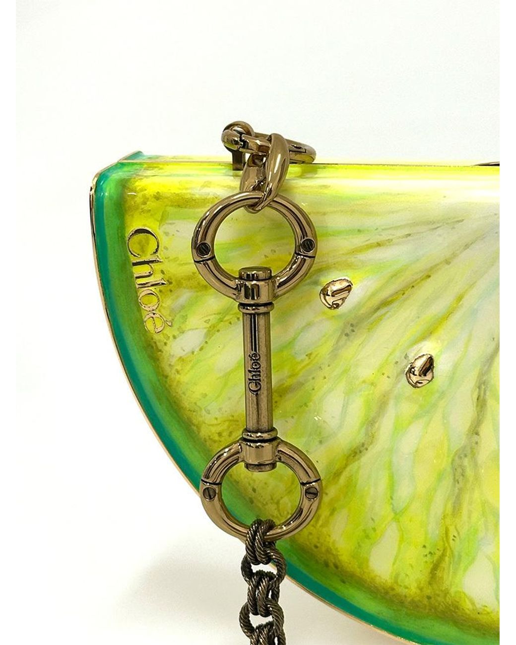 Chloé Green Chloé Tropicus Lime Slice Shoulder Bag