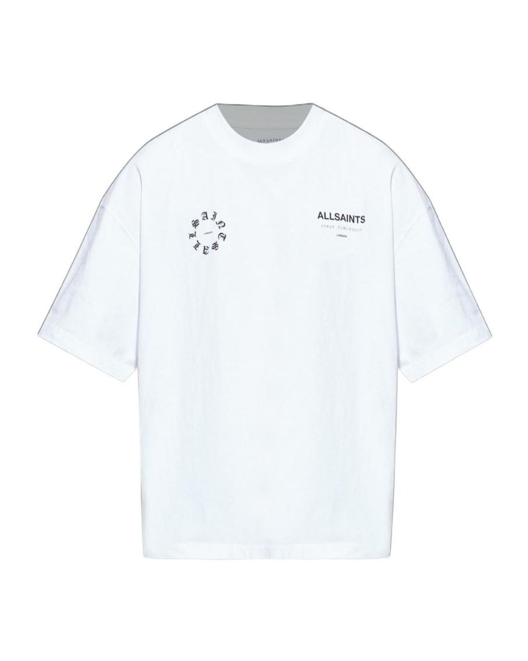 AllSaints White Kindred Graphic T-Shirt for men