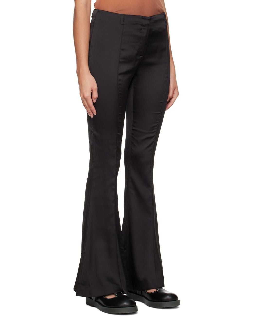 Acne Black Low-Rise Flared Trousers