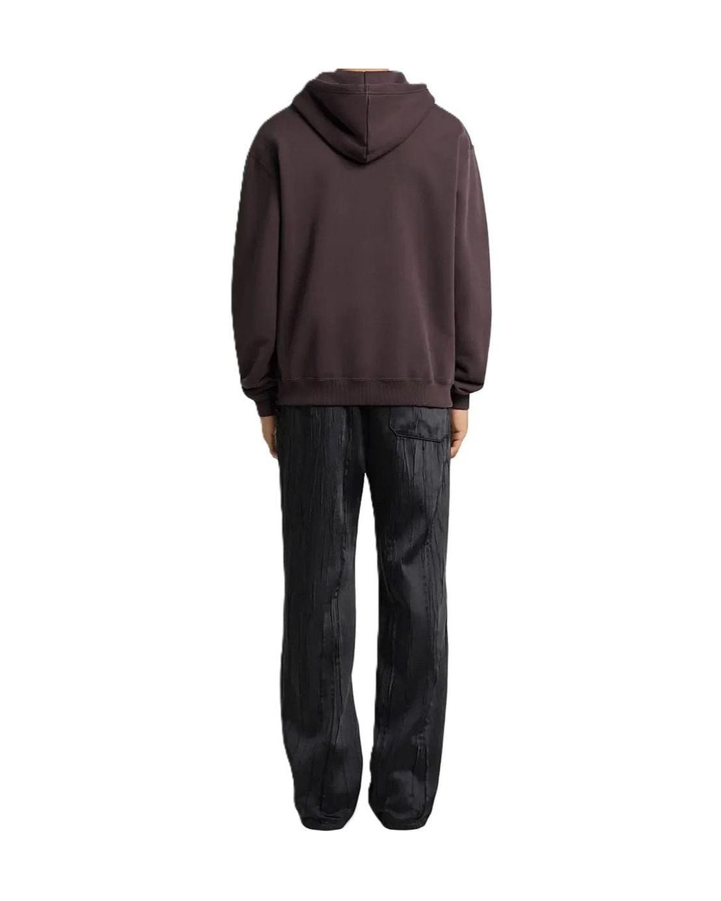 Courreges Brown Ac Logo-Patch Drawstring Hoodie for men