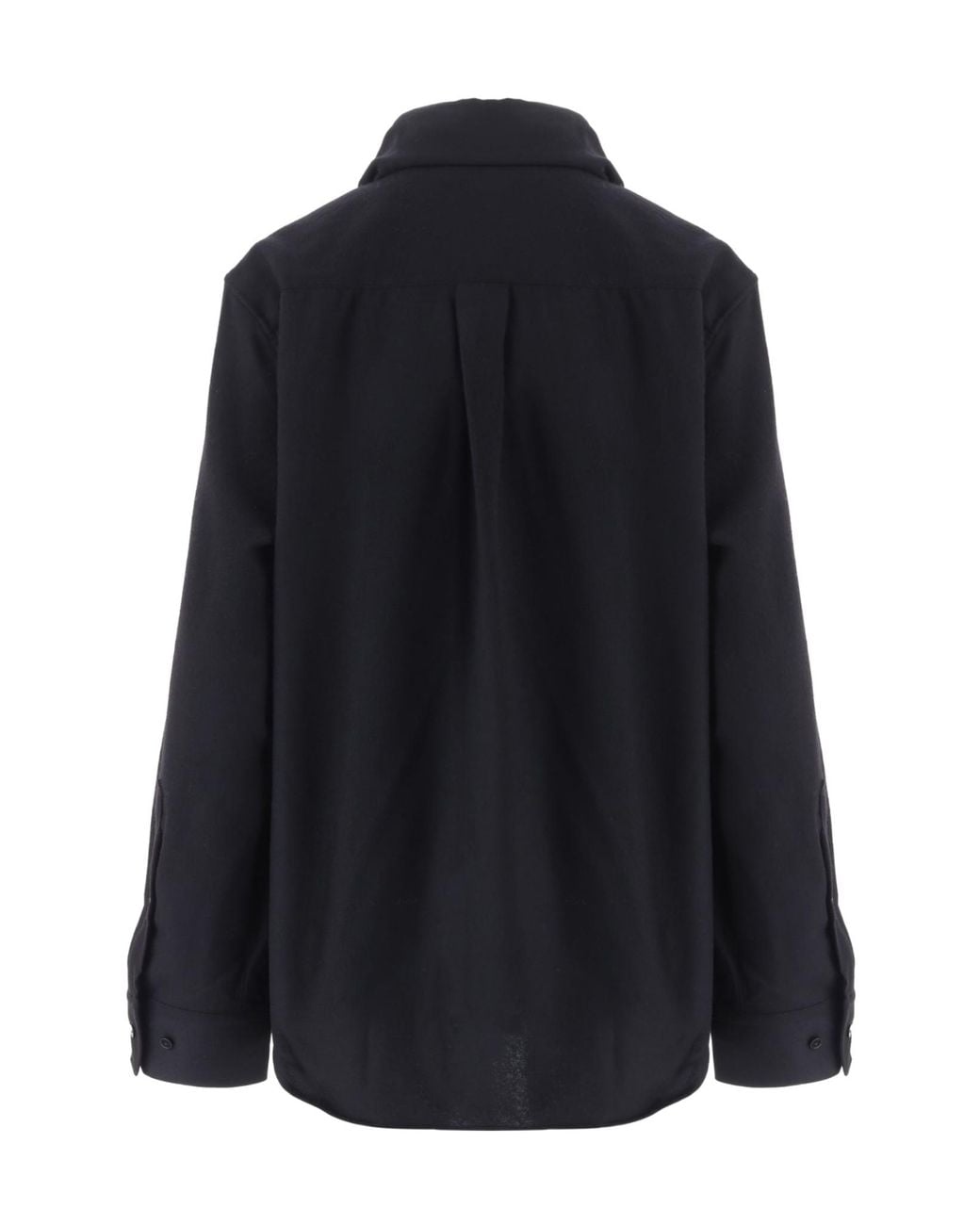 ALAINPAUL Blue Draped Scarf Detail Shirt