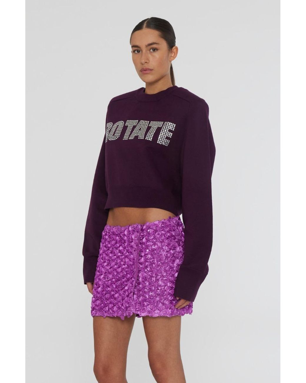 ROTATE BIRGER CHRISTENSEN Purple Logo Sweater
