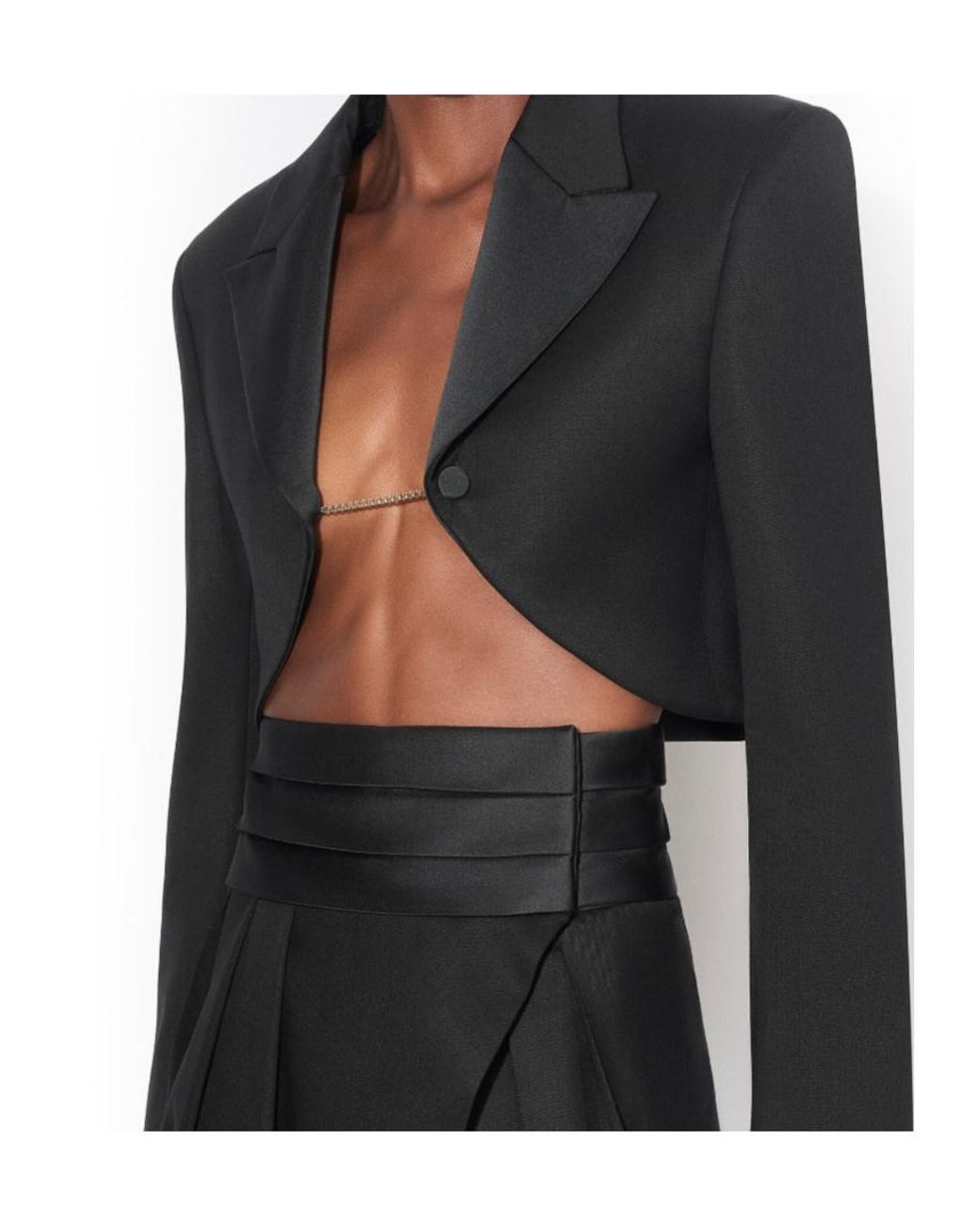 Alaïa Blue Alaïa Tuxedo Bolero Jacket