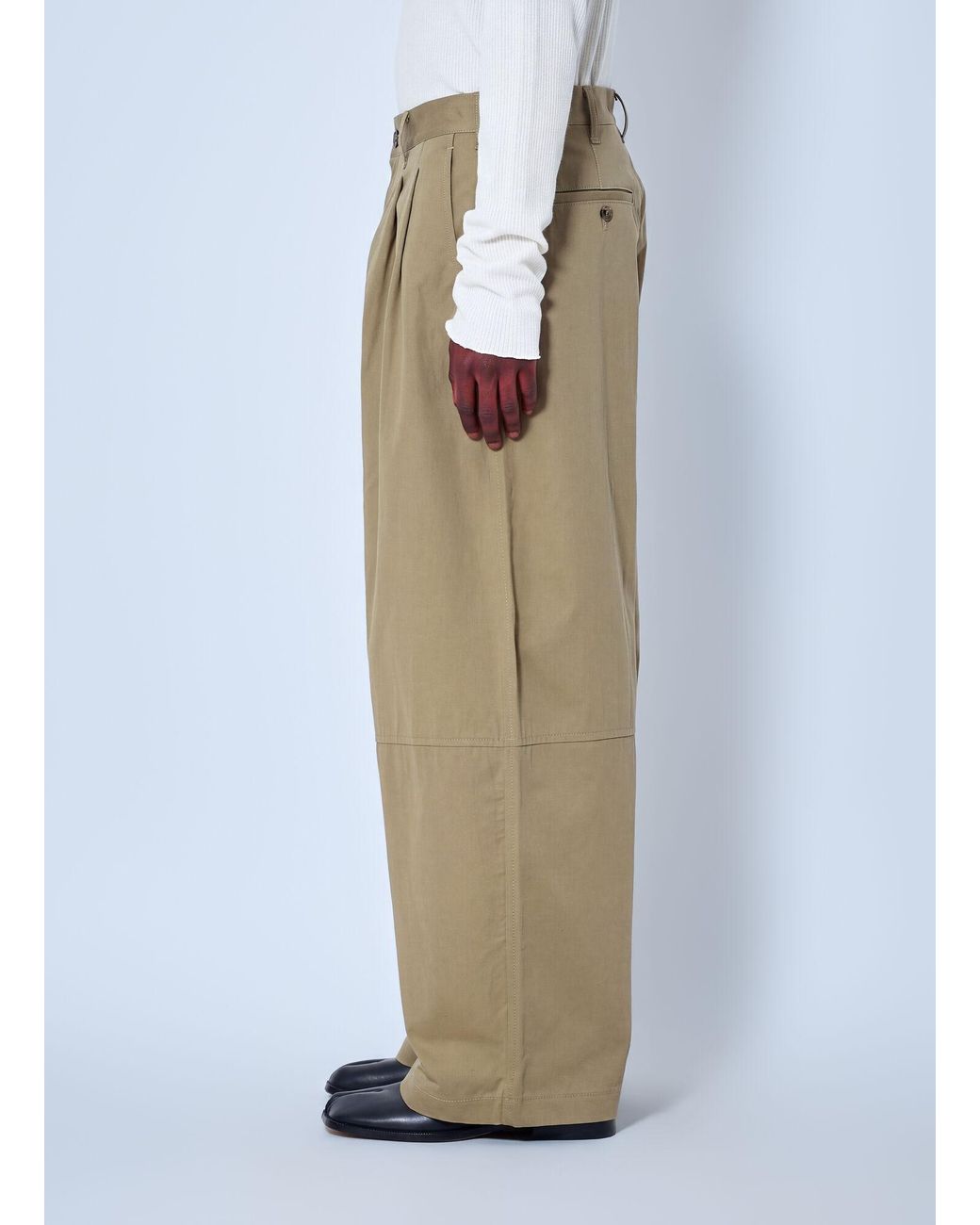 Comme des Garçons Natural Belt-Loop Trousers for men