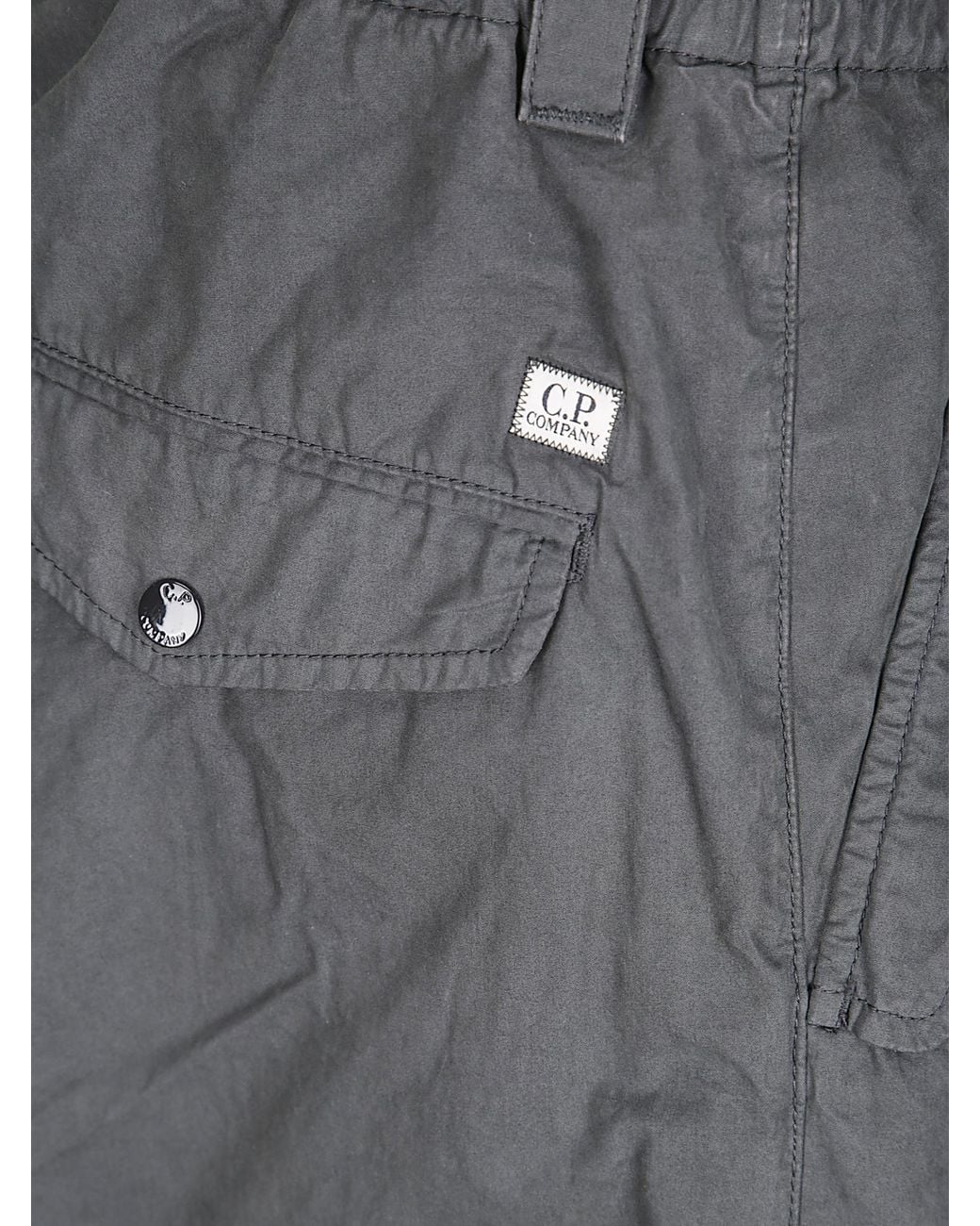 C P Company Green Casual Pants With Belt Loops for men