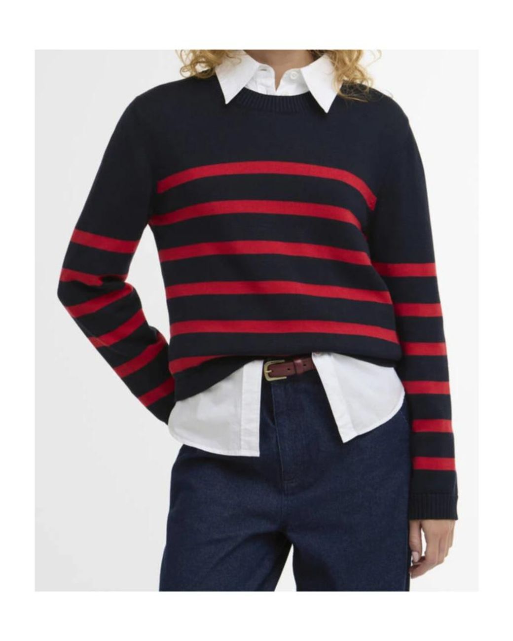 Barbour Blue Crew Neck Jumper