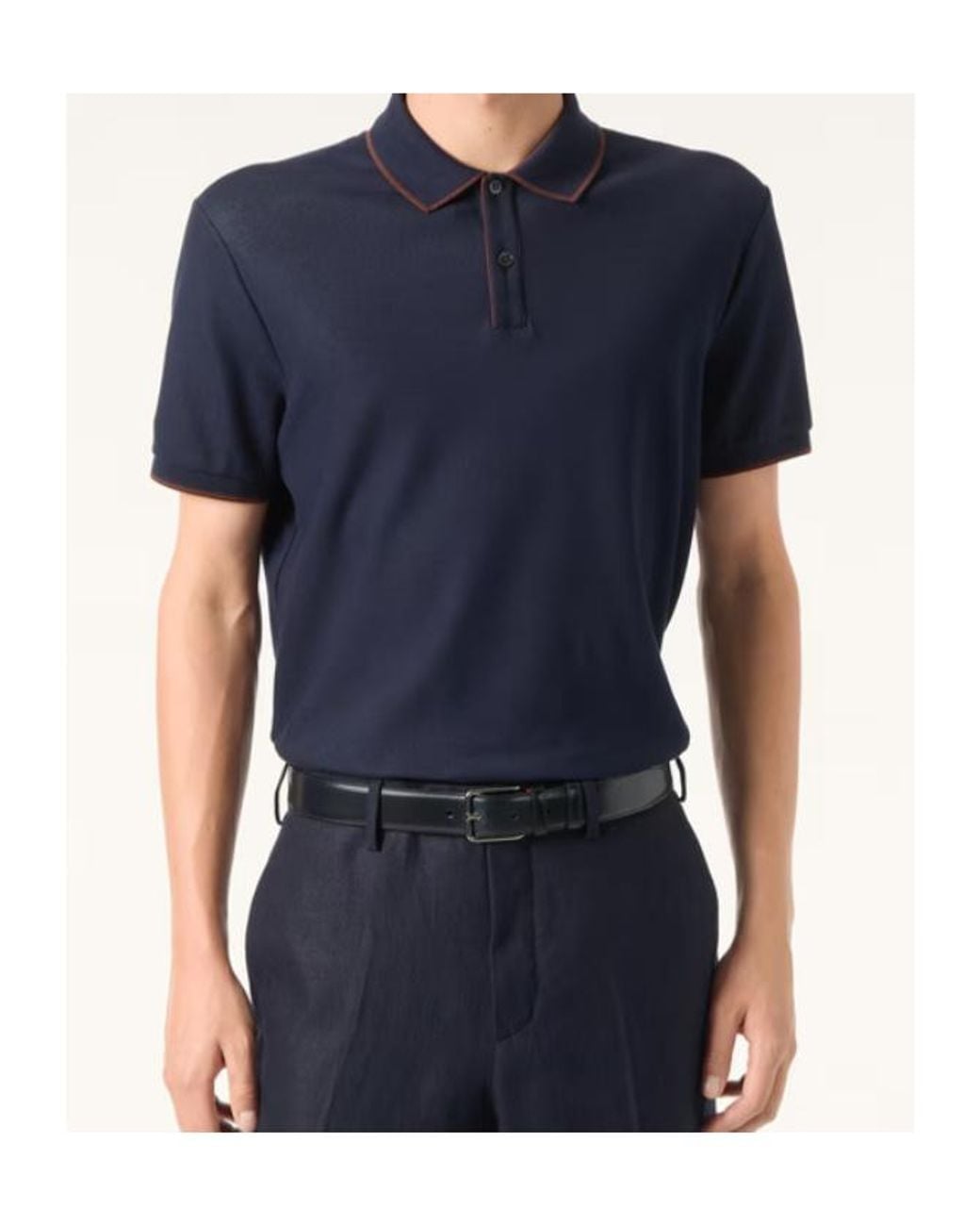 Loro Piana Blue Brentwood Polo for men