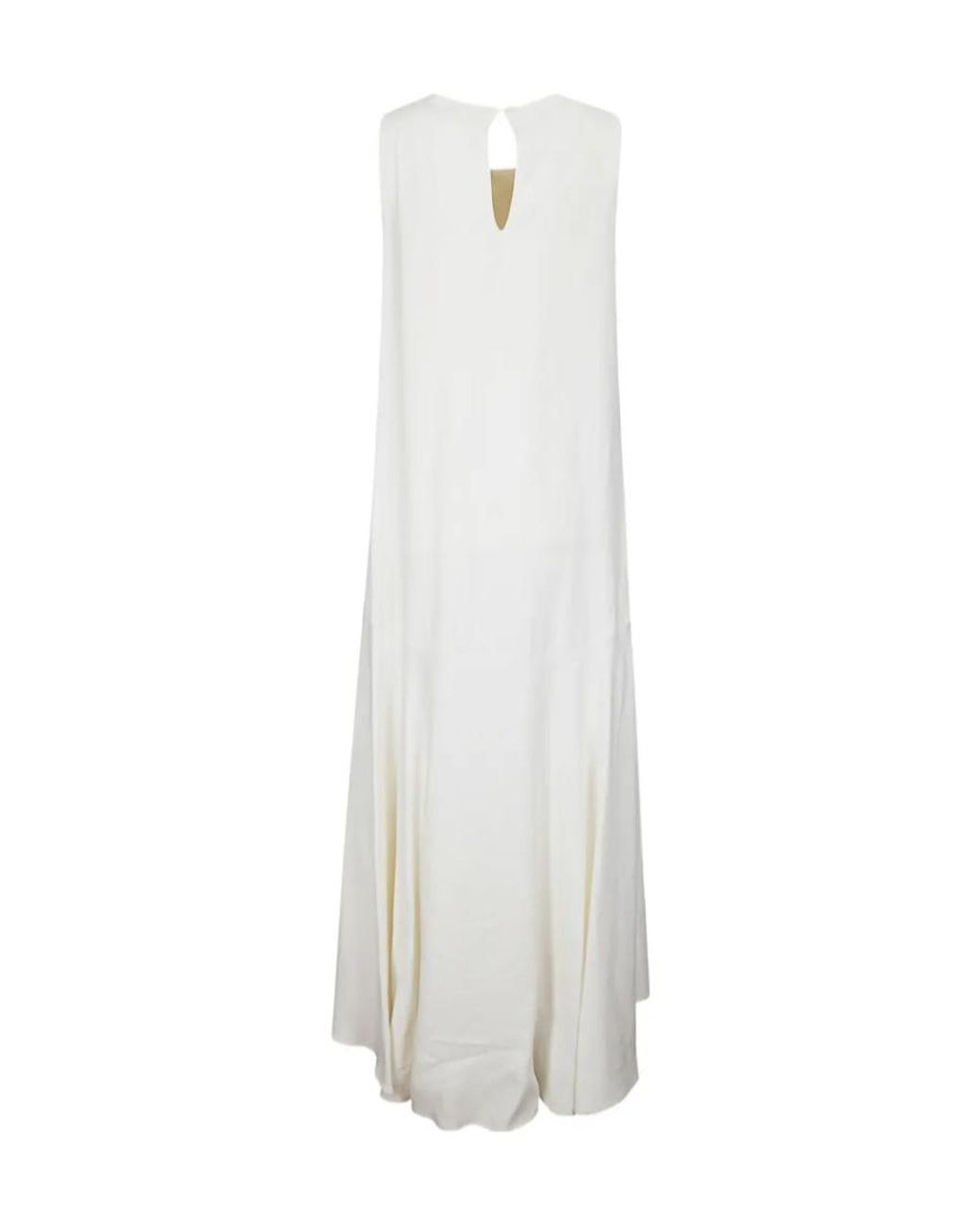 P.A.R.O.S.H. White Raisa Drop-Waist Dress
