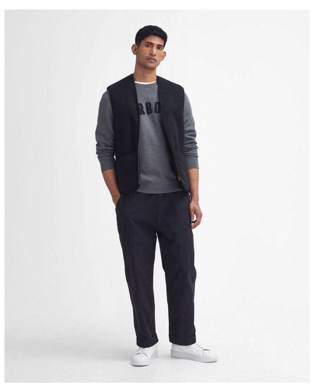 Barbour Black Zip-Up Padded Gilet for men
