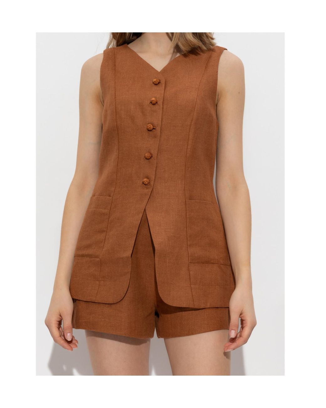 Posse Brown Lorenzo Buttoned Vest