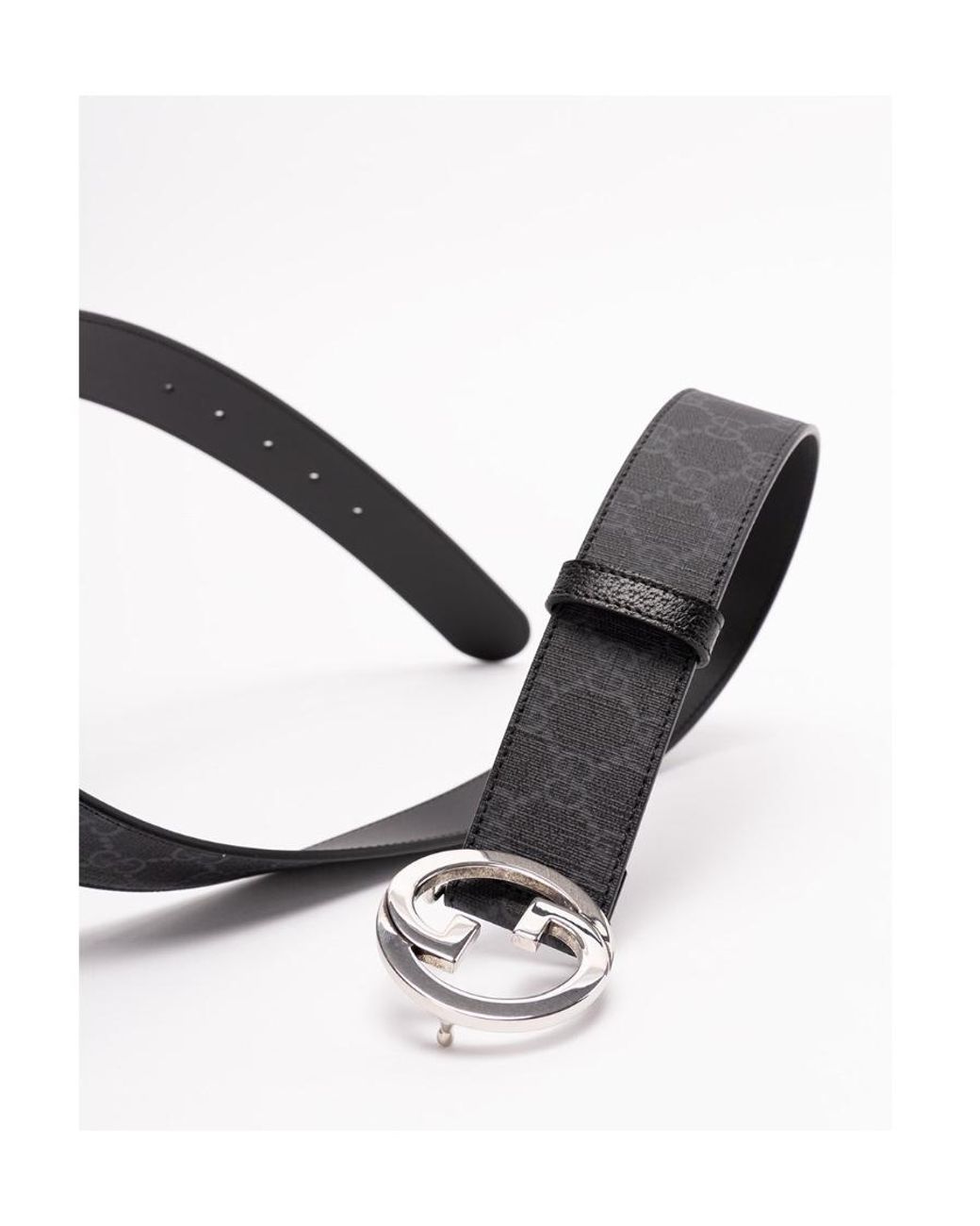 Gucci White Gg Supreme Buckled Belt for men