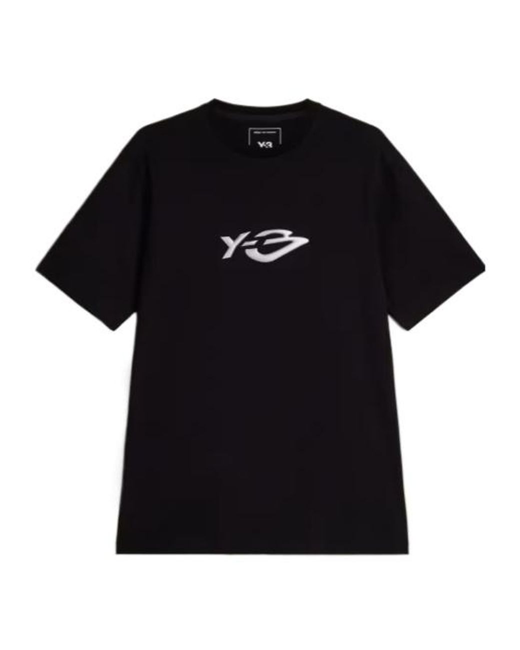 Y-3 Black Logo Print T-Shirt for men