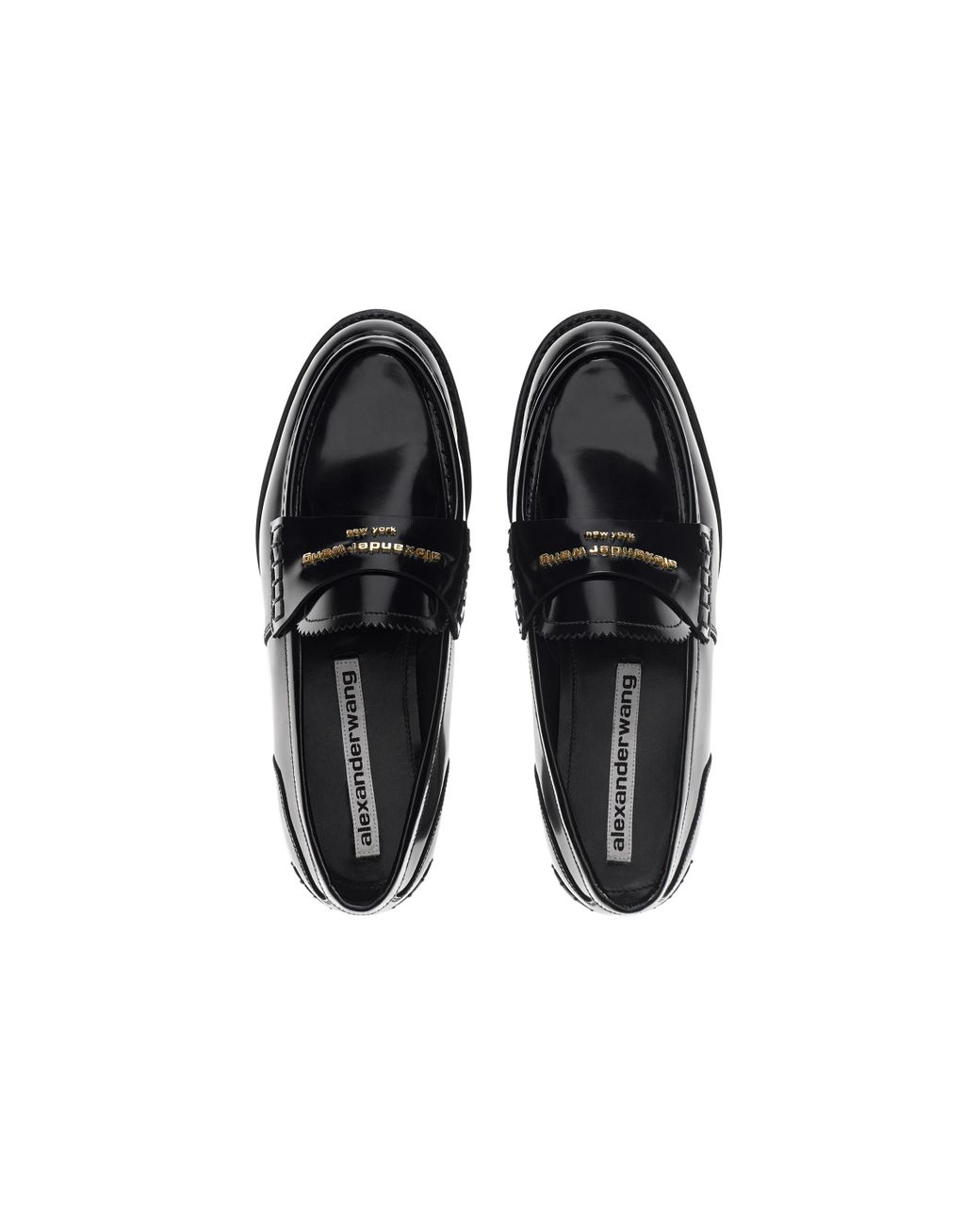 Alexander Wang Black Carter Logo Loafers