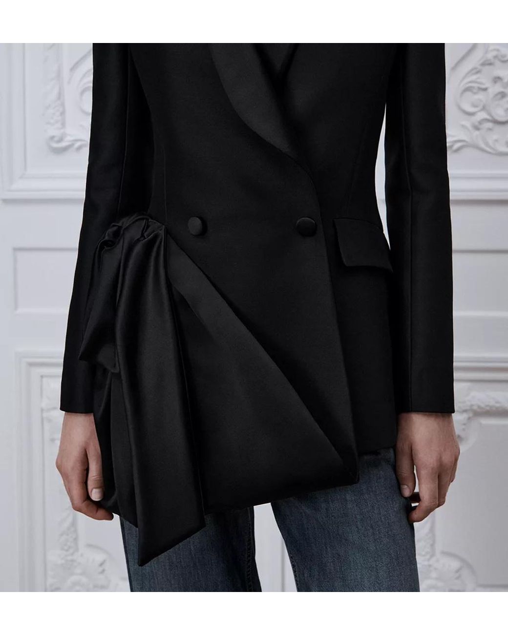 Dior Black Asymmetrical Fitted Jacket