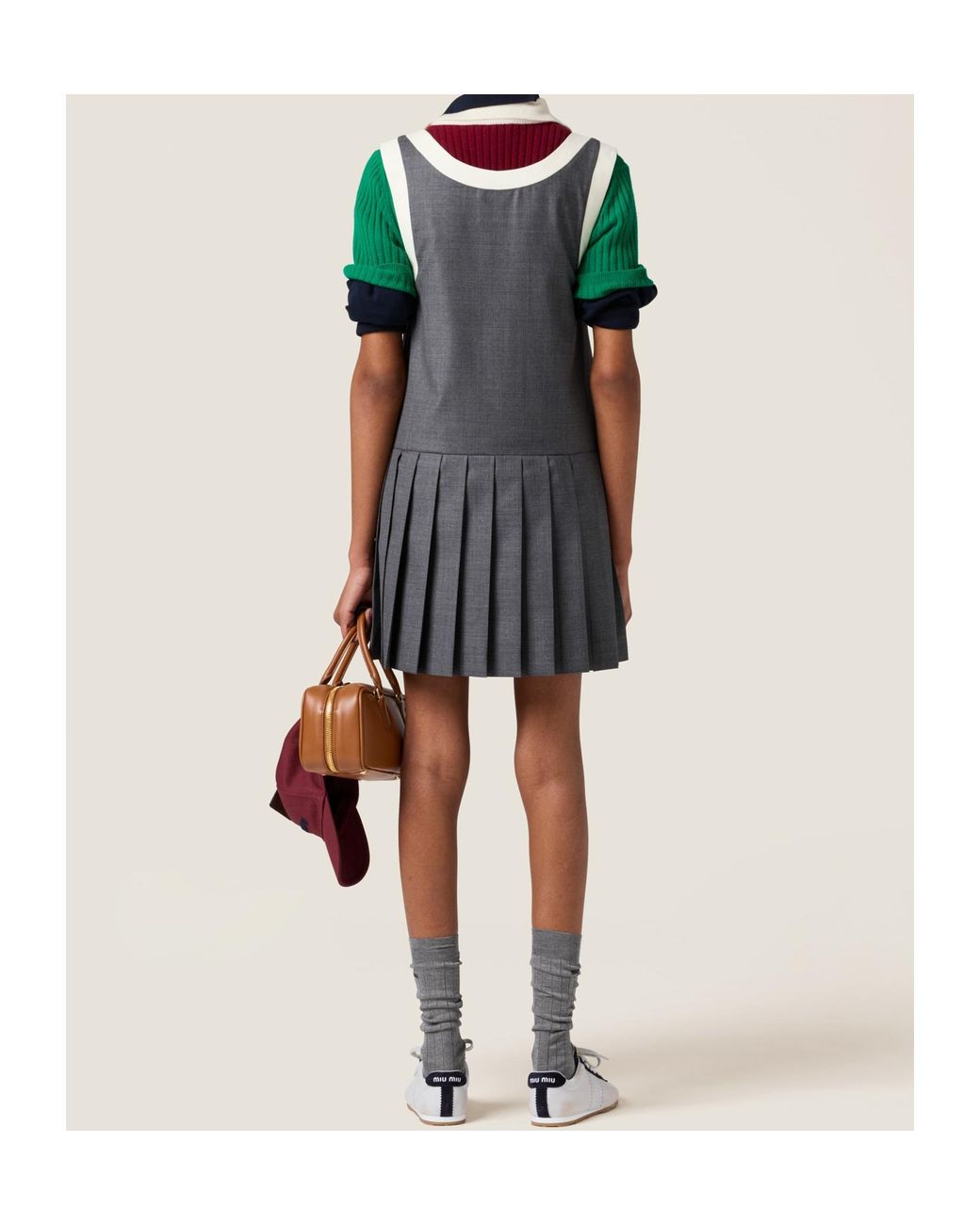 Miu Miu Gray Grisaille Dress