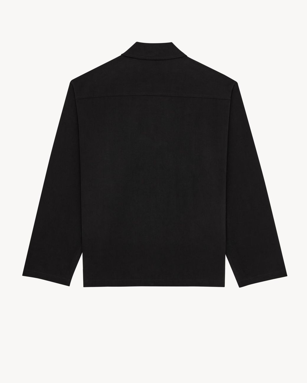 Saint Laurent Black Button-Up Long-Sleeved Overshirt for men