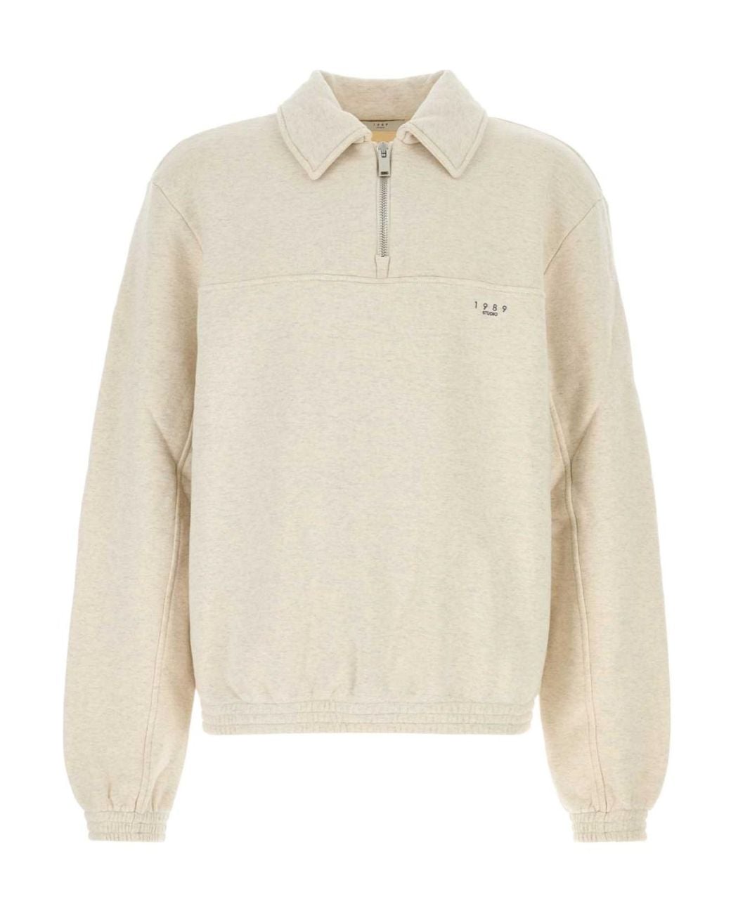 1989 STUDIO White Collared Sweatshirt