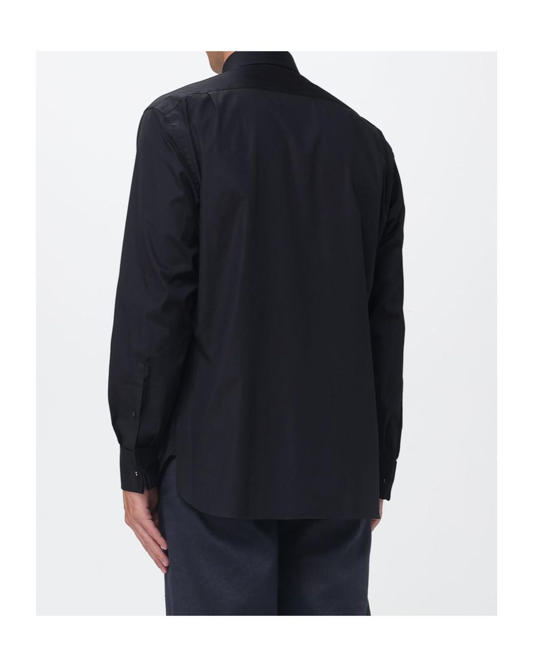 Zegna Blue Stretch-Poplin Shirt for men