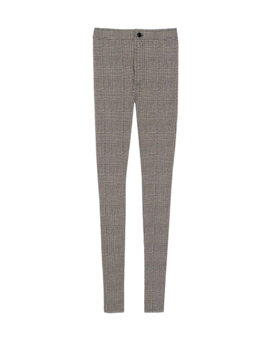 Saint Laurent Gray Slim Fit Straight Leg Pants