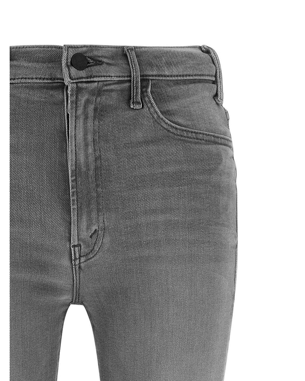 Mother Gray The Hustler Ankle Fray Jeans