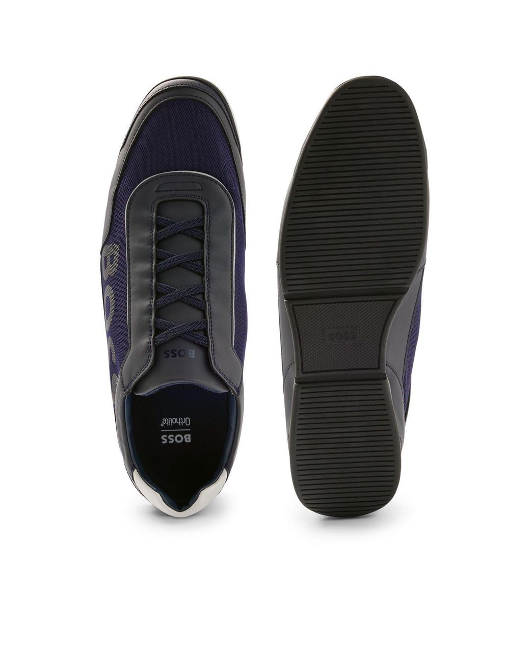 Boss Blue Saturn Slip On Trainers for men