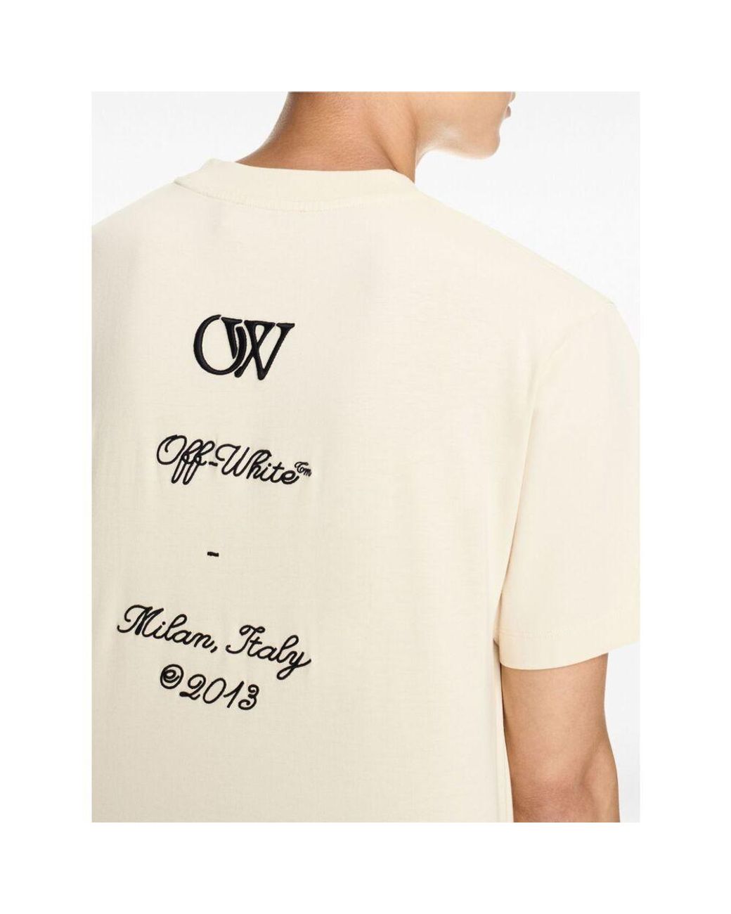 Off-White c/o Virgil Abloh White 23 Embroidered Crewneck T-Shirt for men