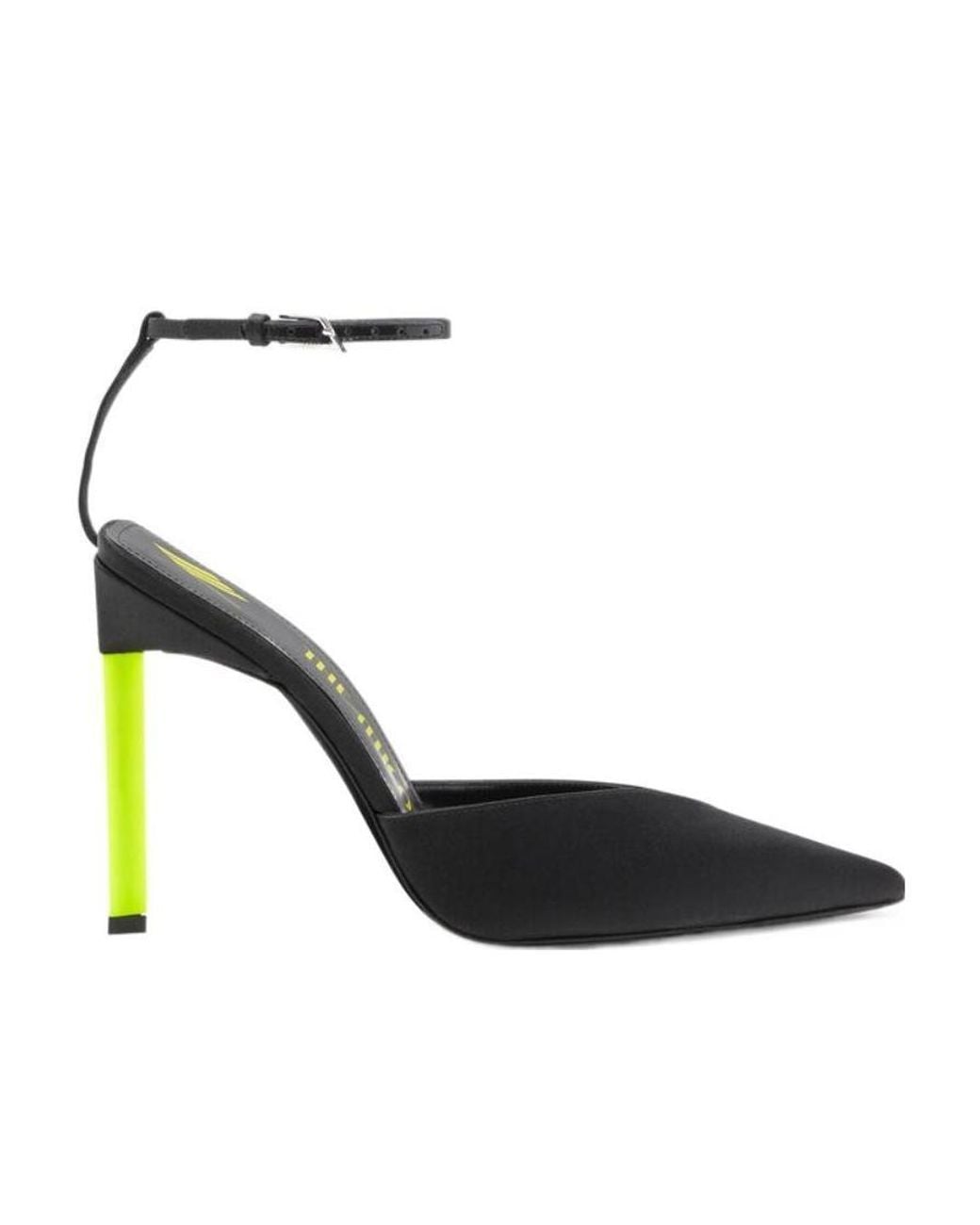 The Attico Black The Perine Contrasting Heel Pointed Toe Pumps