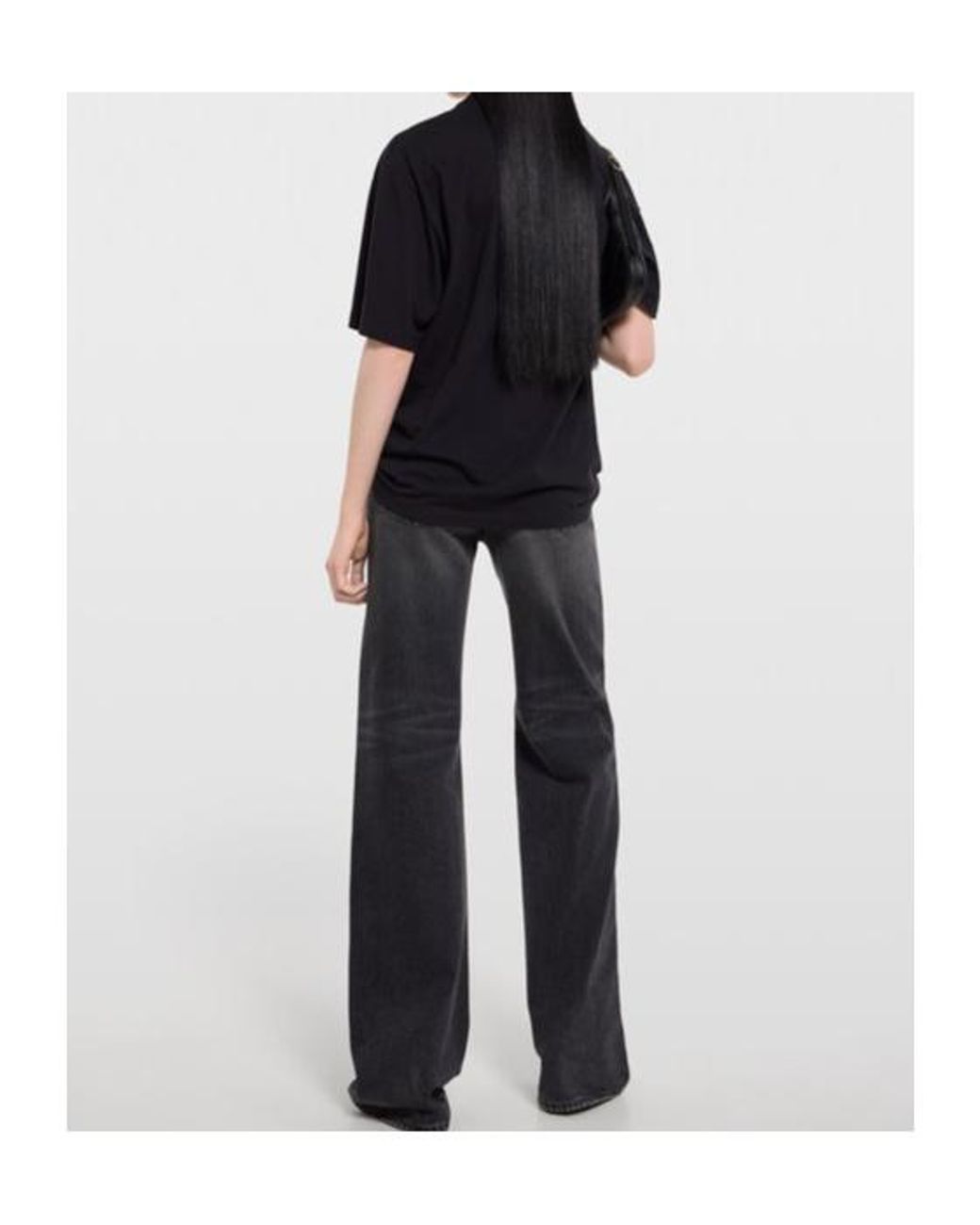 Gucci Black Cotton Jersey And Silk T-Shirt With Print