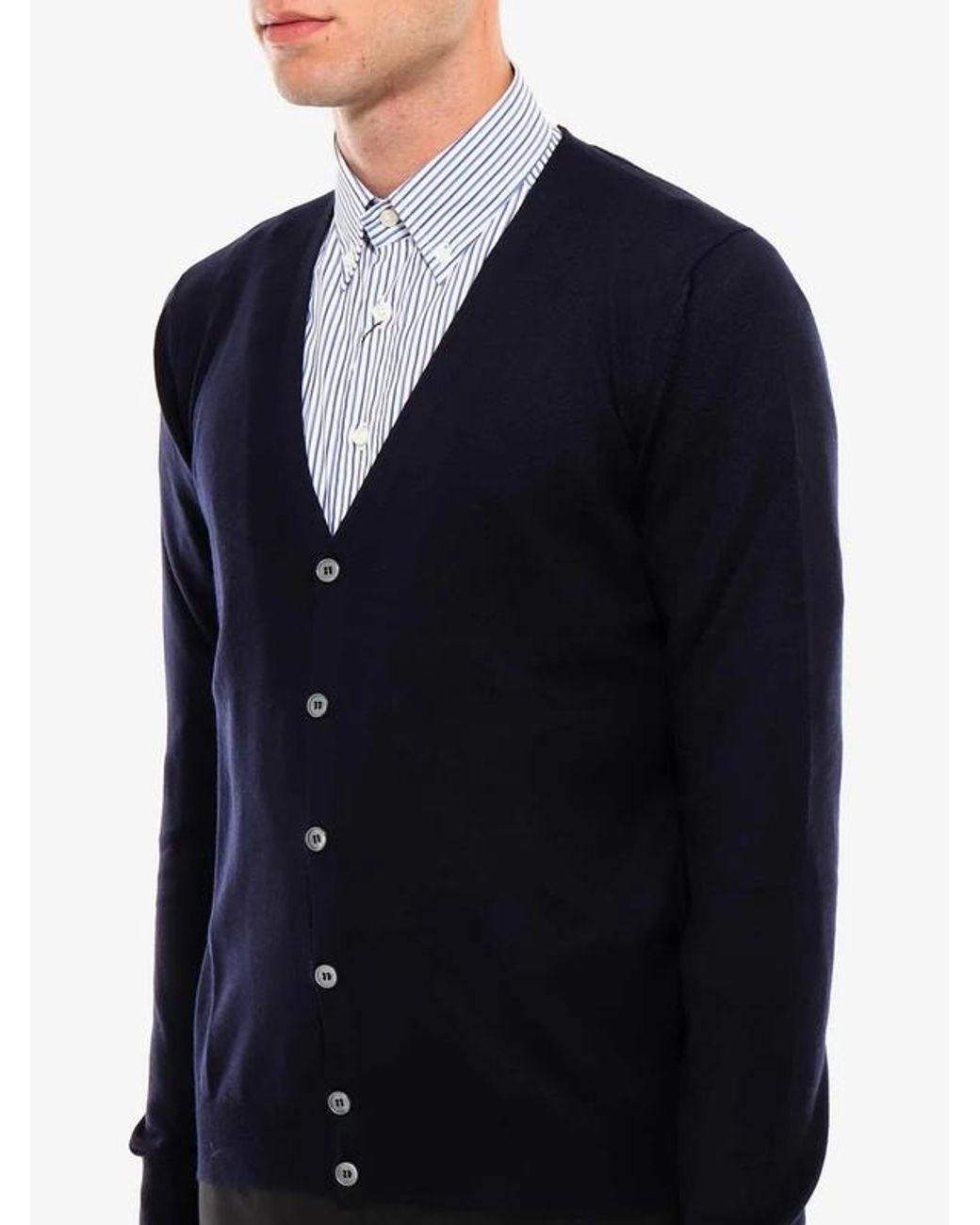 Gran Sasso Brown V-Neck Cardigan for men