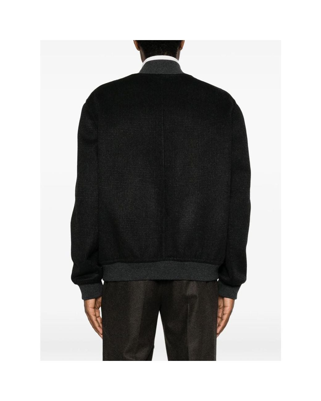 Brunello Cucinelli Black Long-Sleeve Casual Jacket for men