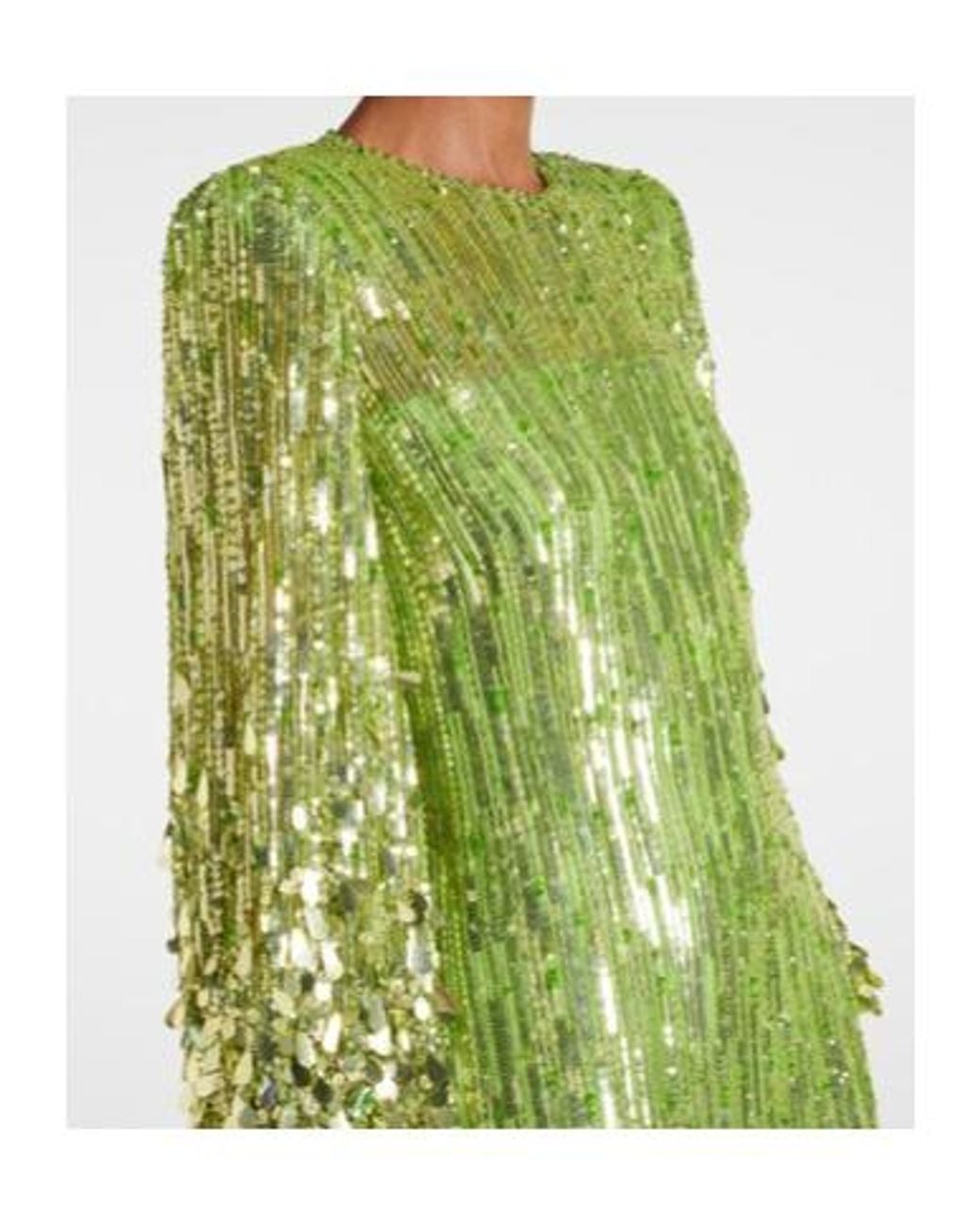 Jenny Packham Green Nymph Sequined Gown